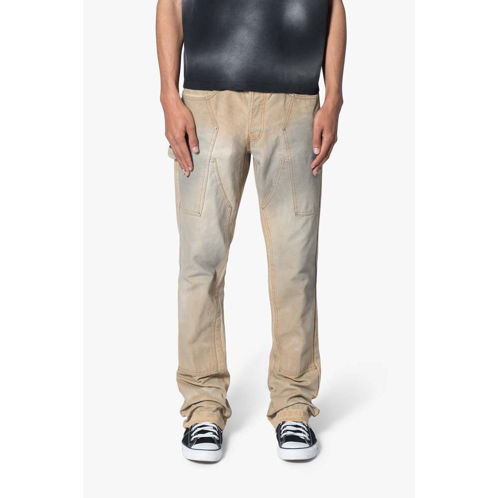 mnml B644 Flare Burnt Cowboy Denim - Black/Brown Size 38 new with tags